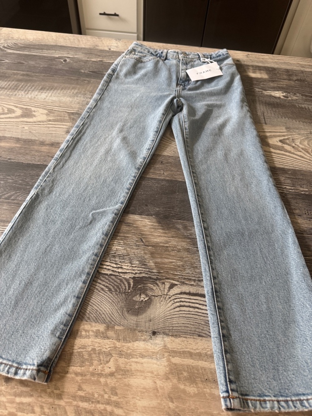Frame Denim Pale Blue Straight-Leg Jeans 2pair